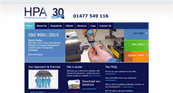 Desktop Screenshot of hpa.co.uk